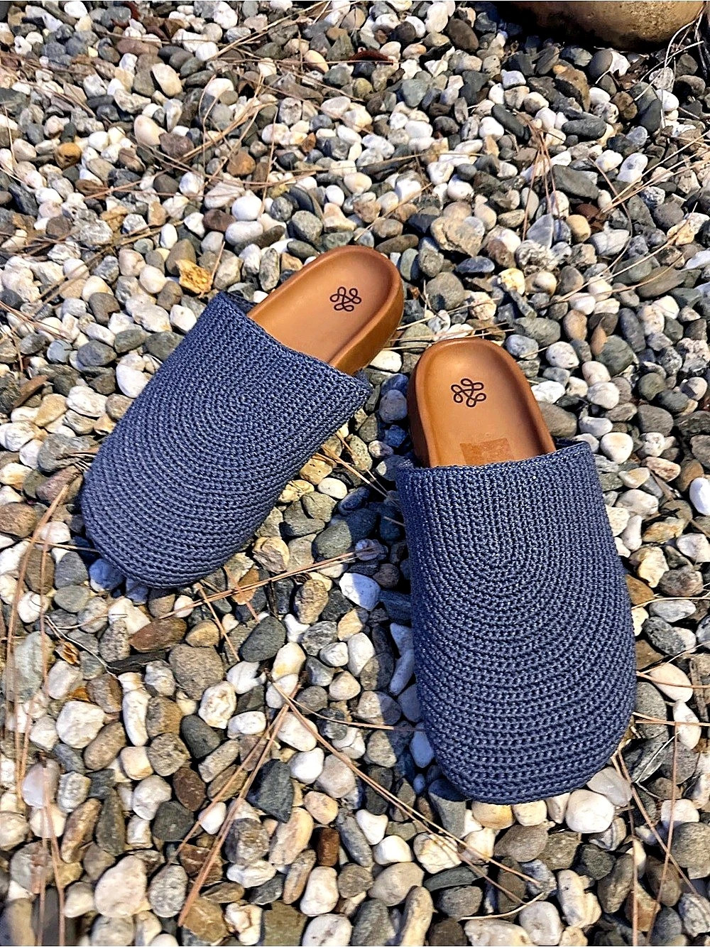 The Sak Bolinas Hand-Crochted Clog Mule Blue Sz 9 Boho Aesthetic